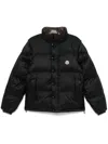 Moncler Reversible Convertible Canvas-trimmed Quilted Shell Down Jacket In Black
