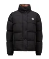 Moncler Reversible Convertible Canvas-trimmed Quilted Shell Down Jacket In Black