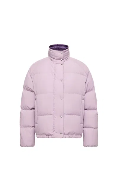 Moncler Verone Short Down Jacket In Purple