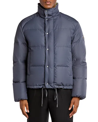 Moncler Verone Stand Collar Quilted Down Puffer Jacket In Gray