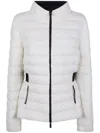 Moncler Quilted Belted Jacket In White