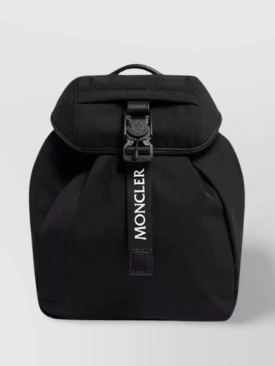 Moncler Versatile Ribbon Straps Backpack In Black