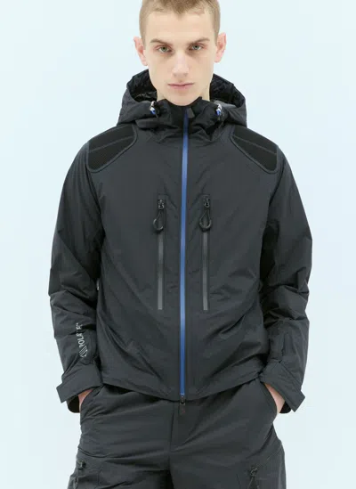 Moncler Vert Hooded Jacket In Black