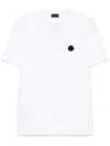 Moncler Vertical-logo Cotton T-shirt In White