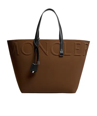 Moncler Very Tote Bag In Brown