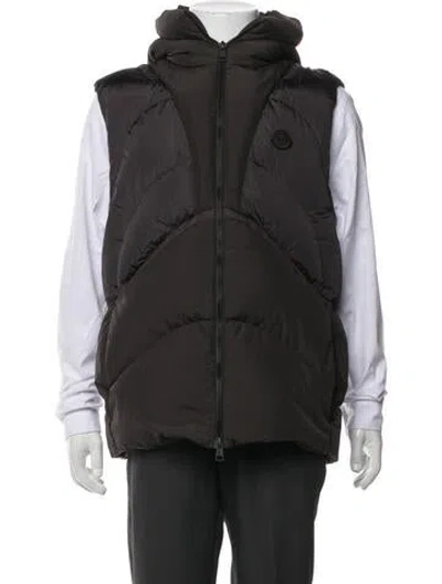 Pre-owned Moncler Vest In Black/white