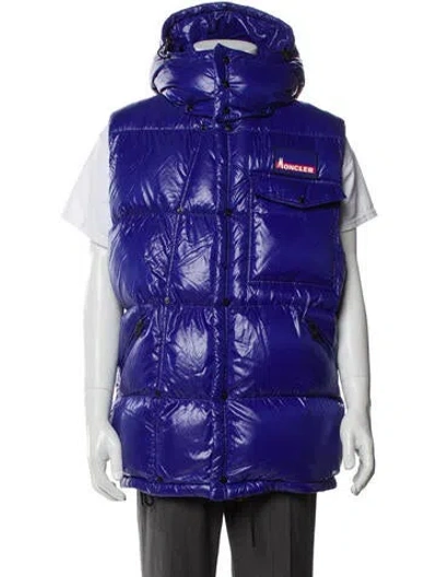Pre-owned Moncler Vest In Blue