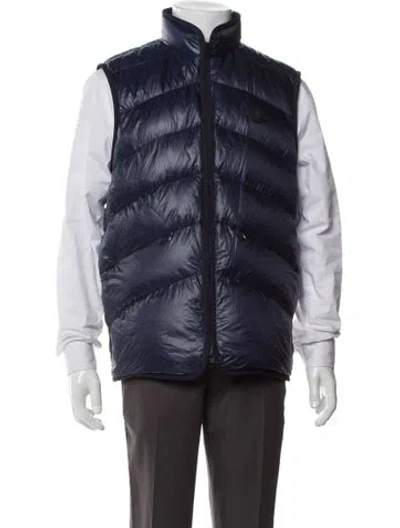 Pre-owned Moncler Vest In Blue