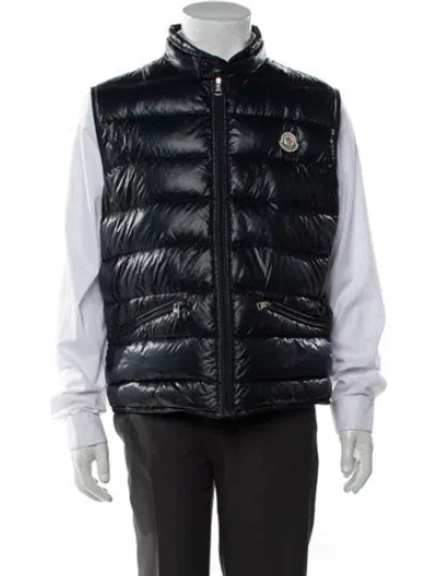 Pre-owned Moncler Vest In Blue