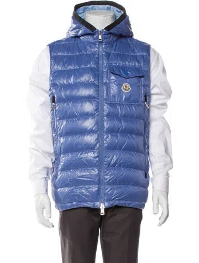 Pre-owned Moncler Vest In Blue