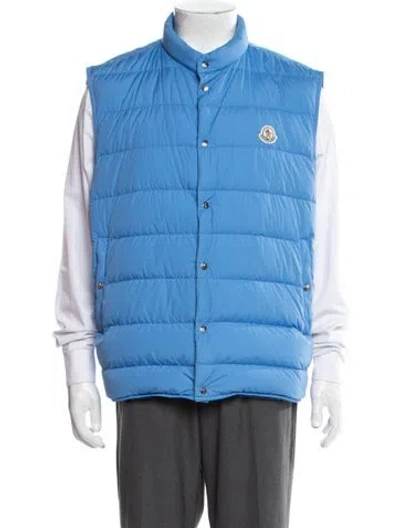 Pre-owned Moncler Vest In Blue