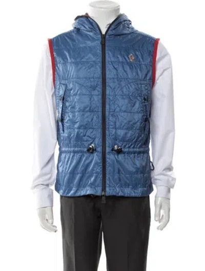 Pre-owned Moncler Vest In Blue