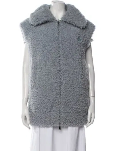 Pre-owned Moncler Vest In Blue/grey