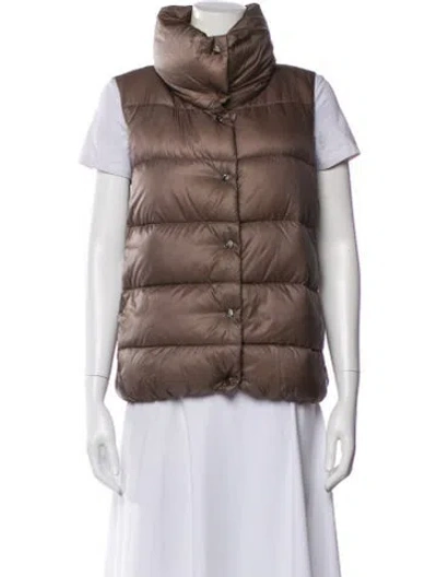 Pre-owned Moncler Vest In Brown