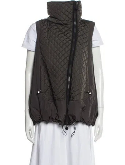 Pre-owned Moncler Vest In Gray