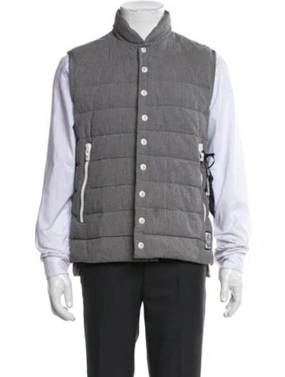Pre-owned Moncler Vest In Gray