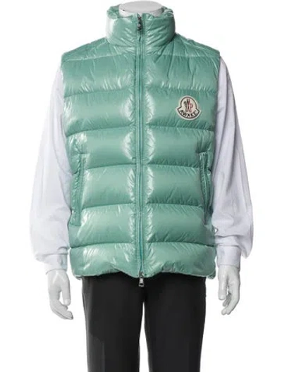 Pre-owned Moncler Vest In Green