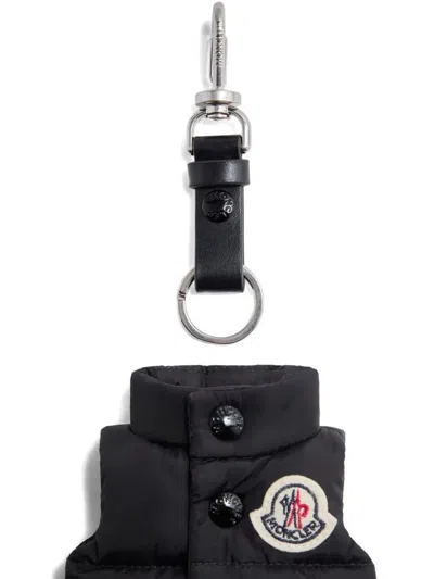 Moncler Vest Key Ring In Black