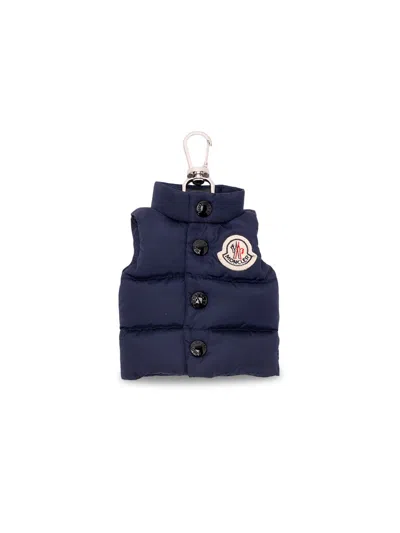 Moncler `vest` Key Ring In Blue