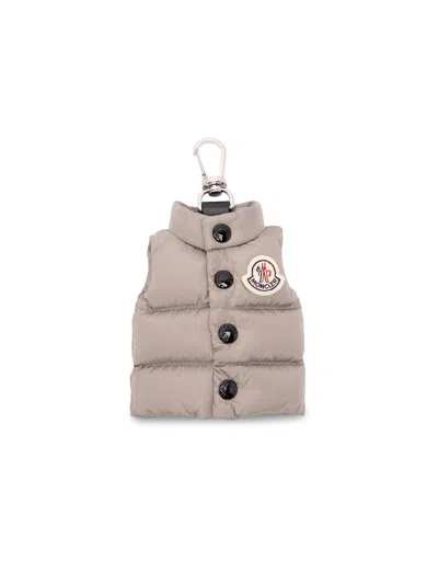 Moncler `vest` Key Ring In Brown