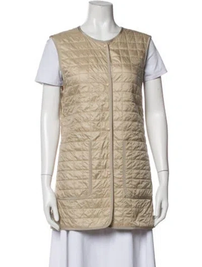 Pre-owned Moncler Vest In Neutrals