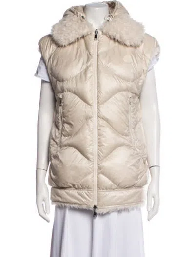 Pre-owned Moncler Vest In Neutrals