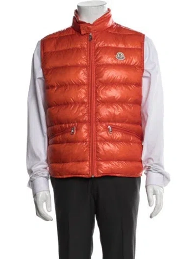 Pre-owned Moncler Vest In Orange