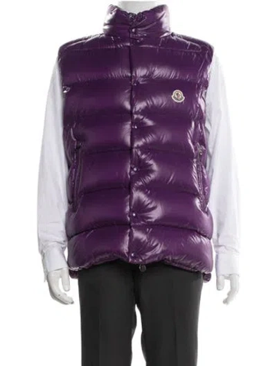Pre-owned Moncler Vest In Purple