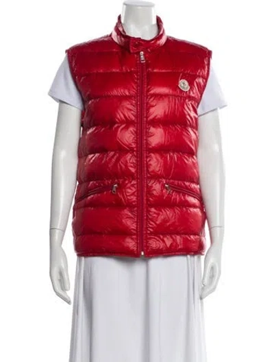 Pre-owned Moncler Vest In Red