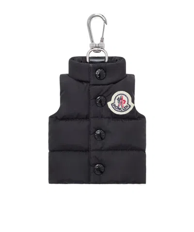 Moncler Vest Shape Keychain In Black