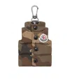 Moncler Camouflage Puffer Vest Keychain In Brown