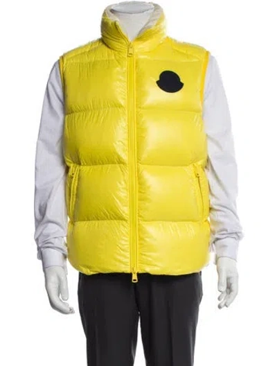 Pre-owned Moncler Vest In Yellow