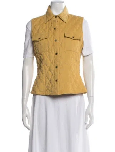 Pre-owned Moncler Vest In Yellow
