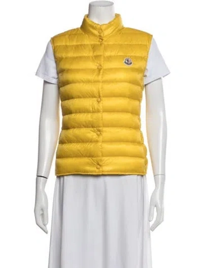 Pre-owned Moncler Vest In Yellow