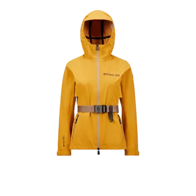 Moncler Fex Hooded Jacket Yellow In Mustard