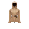 Moncler Fex Hooded Shell Jacket Beige In Beige