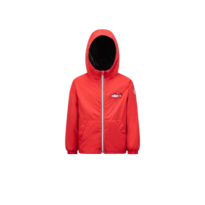 Moncler Kids' Veste À Capuche Réversible Olchard In Rouge