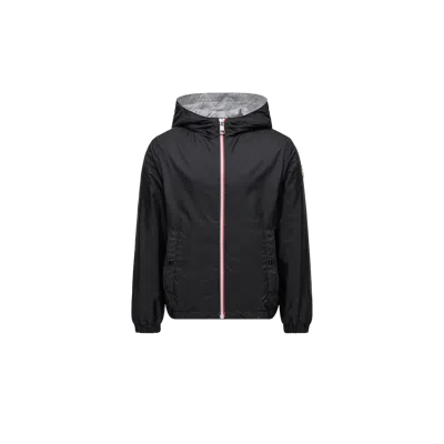 Moncler Kids' Veste De Pluie À Capuche New Urville In Noir