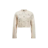 Moncler Veste En Coton Et Lin Chatel In Blanc