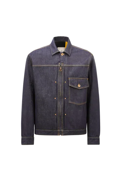 MONCLER X MERCEDES-BENZ BY NIGO NEPIT DENIM JACKET, MEN, BLUE, SIZE: 3