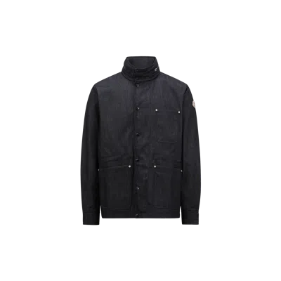 Moncler Veste Utilitaire Chesery En Denim In Bleu