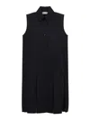 Moncler Cotton Midi Dress In Black