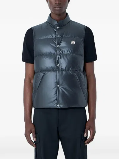 Moncler Vestigo Quilted Gilet In Blue