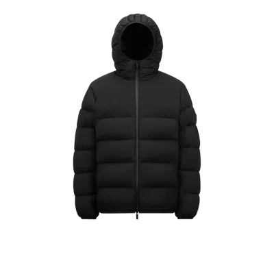 MONCLER VEUMONT HOODED SHORT DOWN JACKET, MEN, BLACK, SIZE: 4