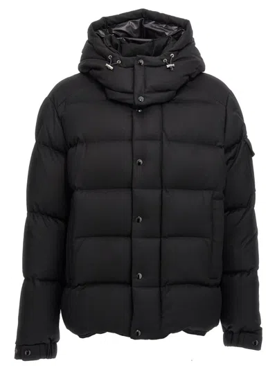 Moncler Vezere Hooded Short Down Jacket In Black