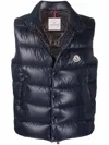 Moncler Tib High-neck Gilet Navy In Blue