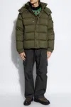 Moncler Vezere Logo Patch Puffer Jacket In Green
