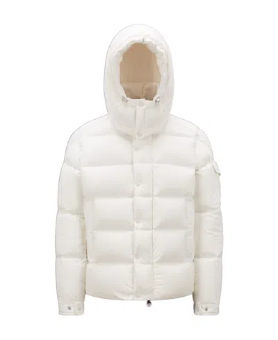 Moncler Maya Hooded Short Down Jacket In White