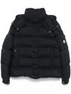 Moncler Maya 70 Hooded Short Down Jacket In Blue