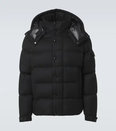 Moncler Doudoune Courte En Flanelle Vezere In Black